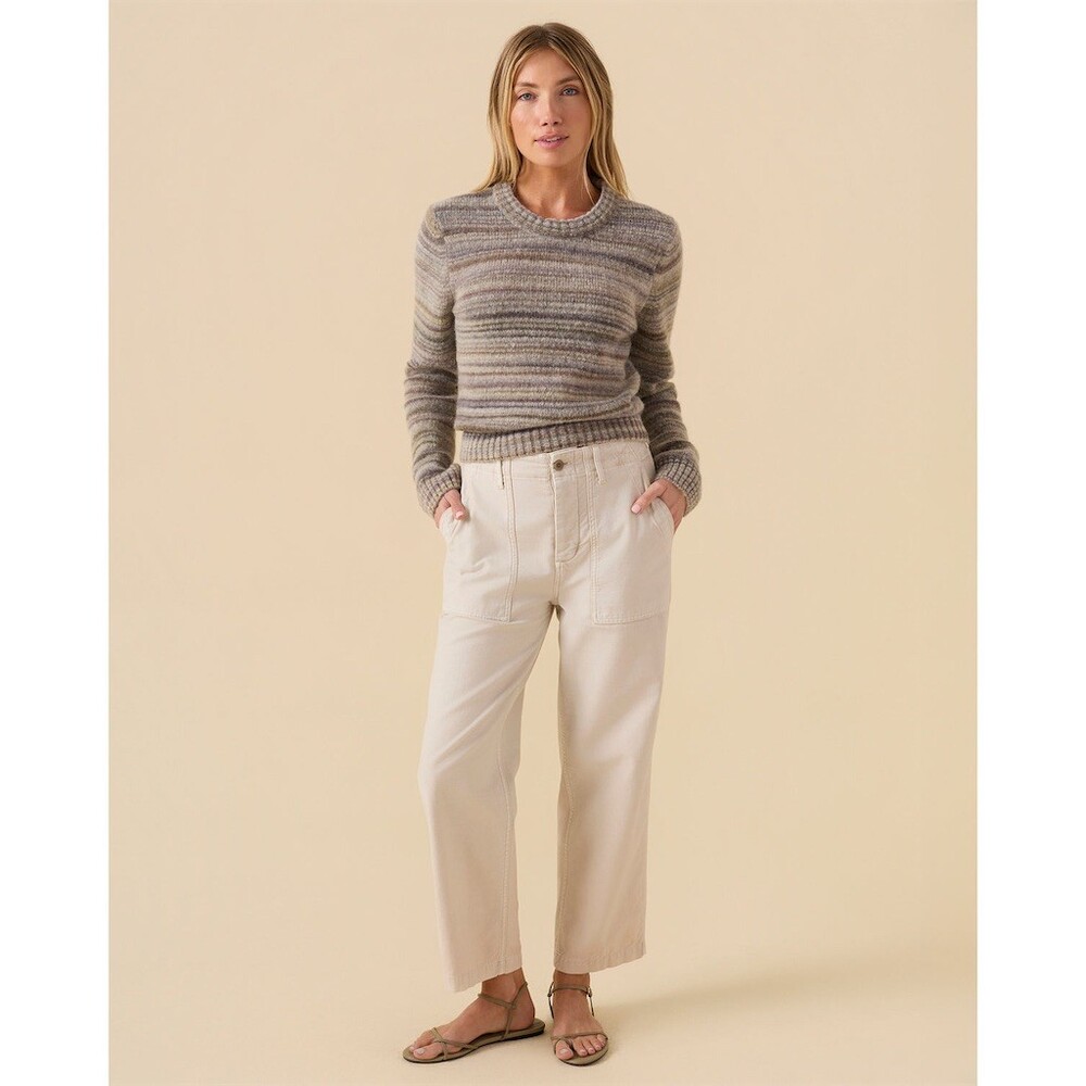 Outerknown Pants Women’s Cream Utility Workwear High Rise Straight